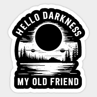 Hello Darkness My Old Friend // dark retro Sticker